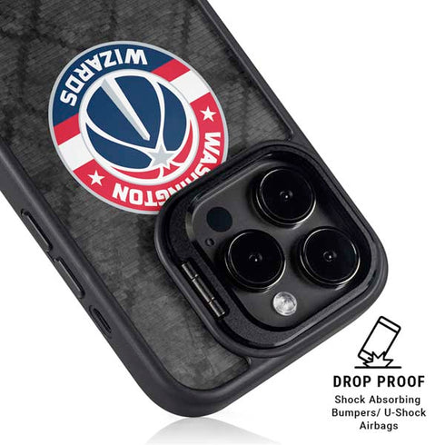 NBA Washington Wizards Black Rust iPhone 15 Pro Kickstand Case